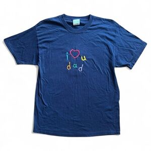 I Heart U Dad Graphic Tee Large